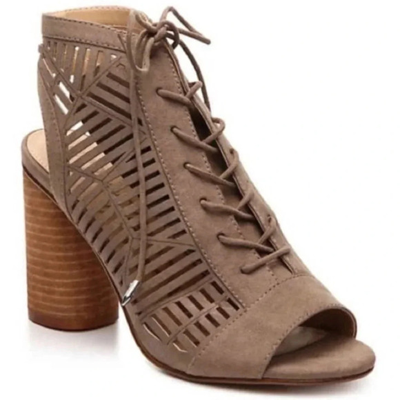Sam Edelman Taupe Rocco Cage Heels - Picture 1 of 5